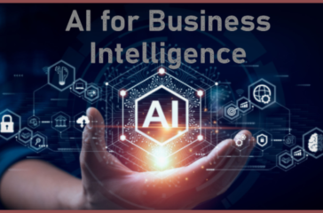 Illustration representing AI-powered business intelligence concept.