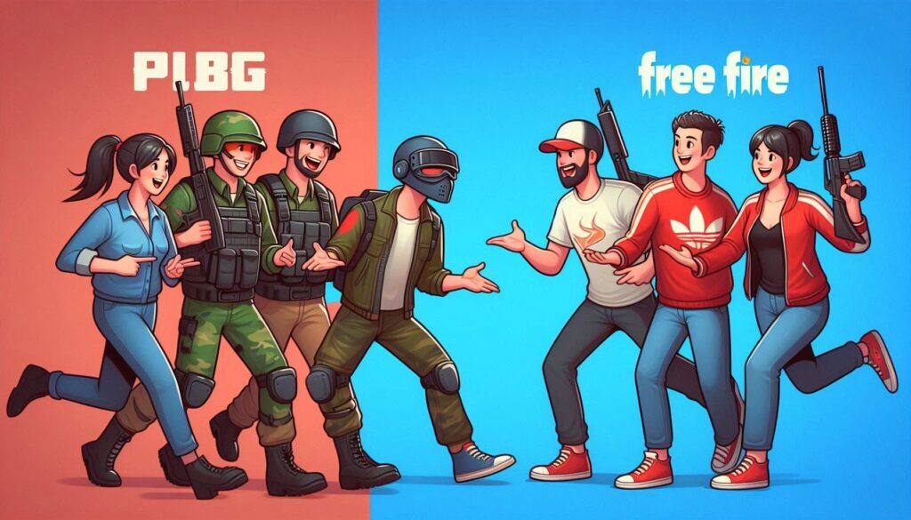 PUBG and Free Fire